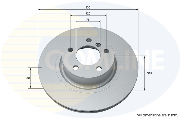 Brake Disc COMLINE ADC1780V