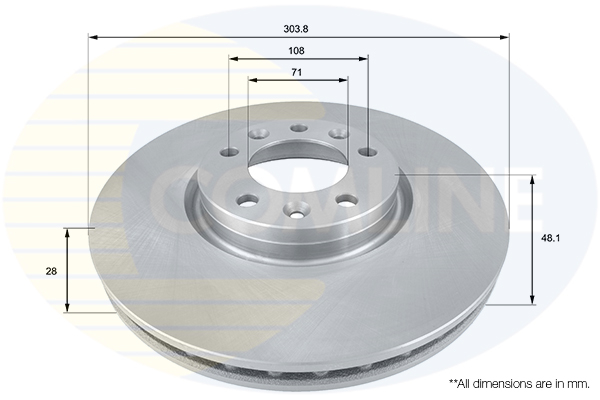 Brake Disc COMLINE ADC2711V