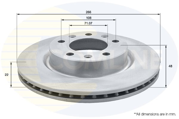 Brake Disc COMLINE ADC2726V