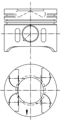 Piston KOLBENSCHMIDT 97482610