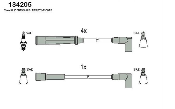 Ignition Cable Kit HÜCO 134205