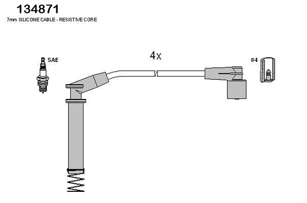 Ignition Cable Kit HÜCO 134871