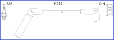 Zestaw przewodów zapłonowych HÜCO 134478