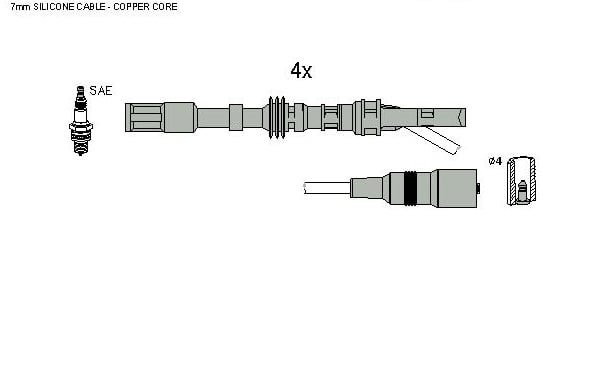 Ignition Cable Kit HÜCO 134134