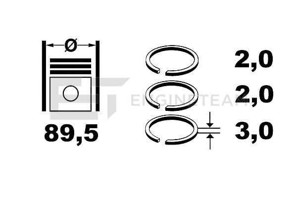 Piston Ring Kit ET ENGINETEAM R4000850