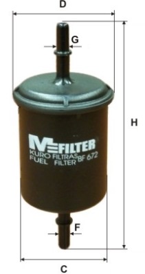Fuel filter MFILTER BF 672