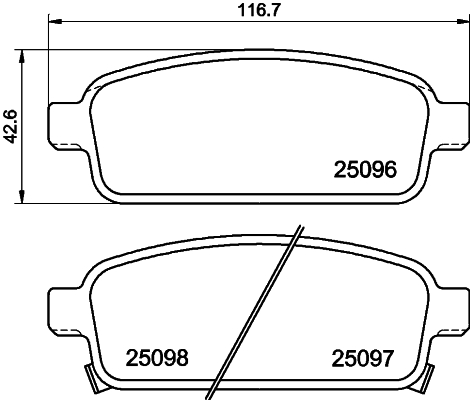 Brake Pad Set, disc brake HELLA PAGID 8DB 355 024-861