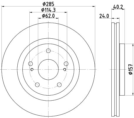 Brake Disc HELLA PAGID 8DD 355 134-741