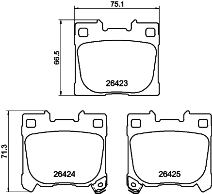 Brake Pad Set, disc brake HELLA PAGID 8DB 355 041-081