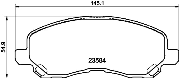 Zestaw klocków hamulcowych, hamulce tarczowe HELLA PAGID 8DB 355 009-671