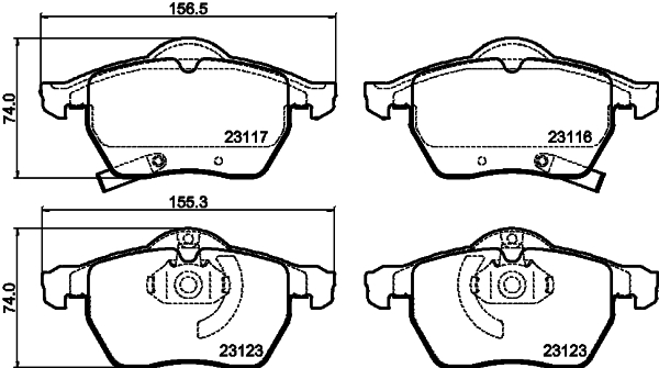 Brake Pad Set, disc brake HELLA PAGID 8DB 355 008-141