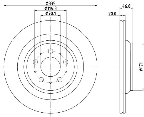 Tarcza hamulcowa HELLA PAGID 8DD 355 134-951