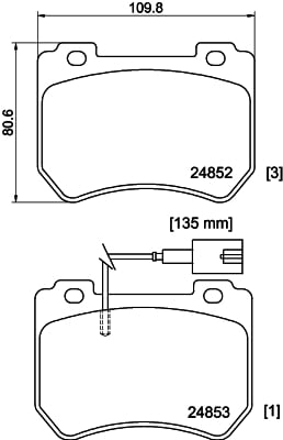 Zestaw klocków hamulcowych, hamulce tarczowe HELLA PAGID 8DB 355 014-651