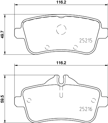 Zestaw klocków hamulcowych, hamulce tarczowe HELLA PAGID 8DB 355 020-161