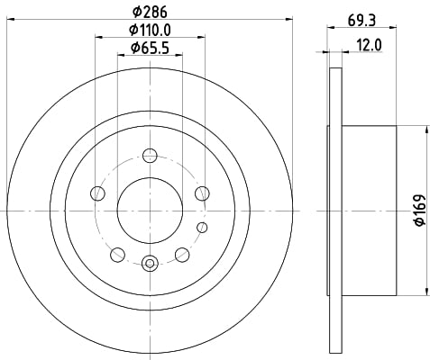 Brake Disc HELLA PAGID 8DD 355 103-741