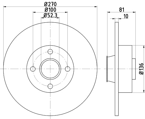 Brake Disc HELLA PAGID 8DD 355 123-271