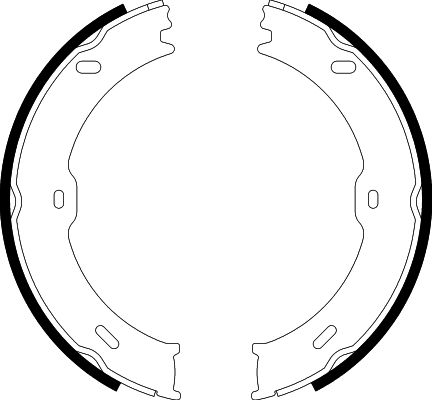 Brake Shoe Set, parking brake HELLA PAGID 8DA 355 050-761