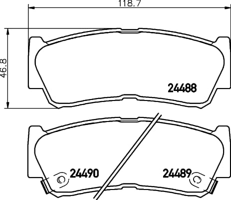 Brake Pad Set, disc brake HELLA PAGID 8DB 355 013-081
