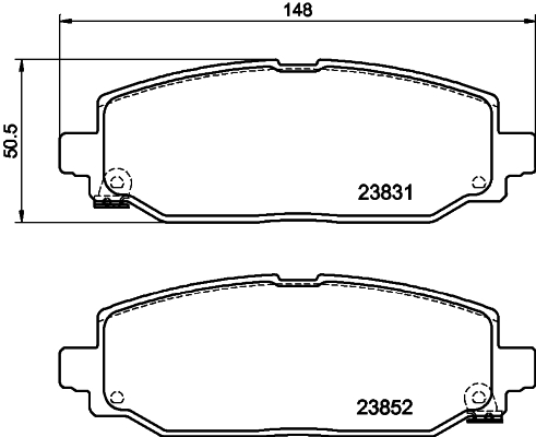Zestaw klocków hamulcowych, hamulce tarczowe HELLA PAGID 8DB 355 040-021