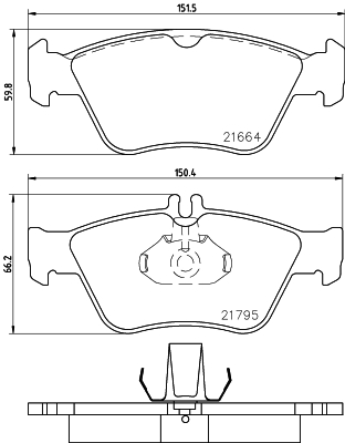 Brake Pad Set, disc brake HELLA PAGID 8DB 355 007-831