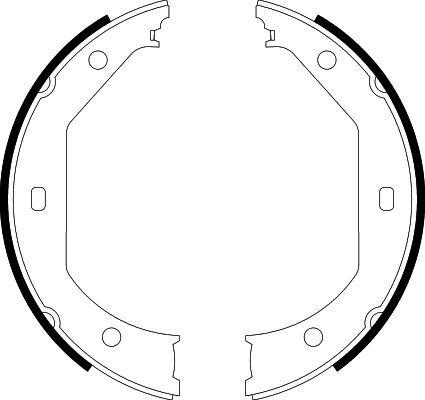 Brake Shoe Set, parking brake HELLA PAGID 8DA 355 050-381
