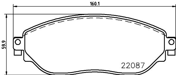 Zestaw klocków hamulcowych, hamulce tarczowe HELLA PAGID 8DB 355 021-891