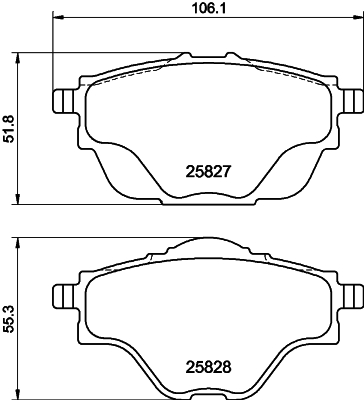 Zestaw klocków hamulcowych, hamulce tarczowe HELLA PAGID 8DB 355 021-001