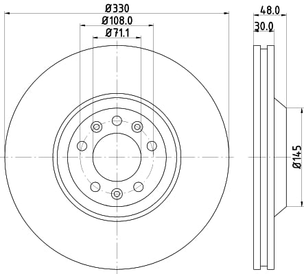 Tarcza hamulcowa HELLA PAGID 8DD 355 128-221