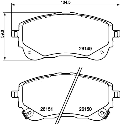 Zestaw klocków hamulcowych, hamulce tarczowe HELLA PAGID 8DB 355 040-191