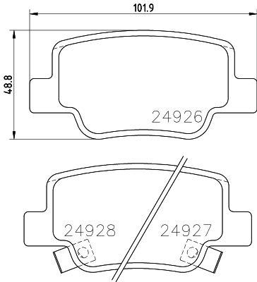 Zestaw klocków hamulcowych, hamulce tarczowe HELLA PAGID 8DB 355 014-891