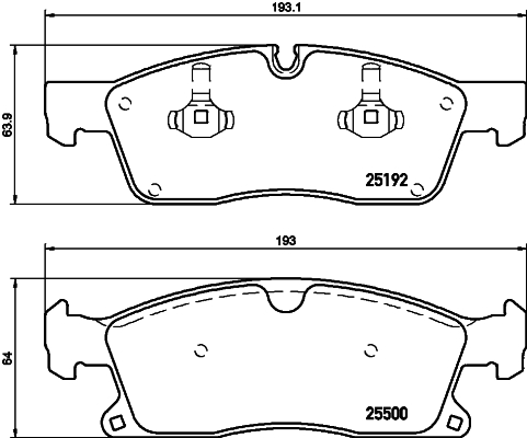 Brake Pad Set, disc brake HELLA PAGID 8DB 355 019-821