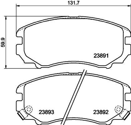 Brake Pad Set, disc brake HELLA PAGID 8DB 355 010-991