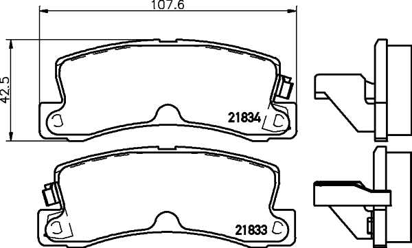 Zestaw klocków hamulcowych, hamulce tarczowe HELLA PAGID 8DB 355 006-431