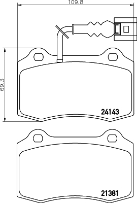 Brake Pad Set, disc brake HELLA PAGID 8DB 355 011-741