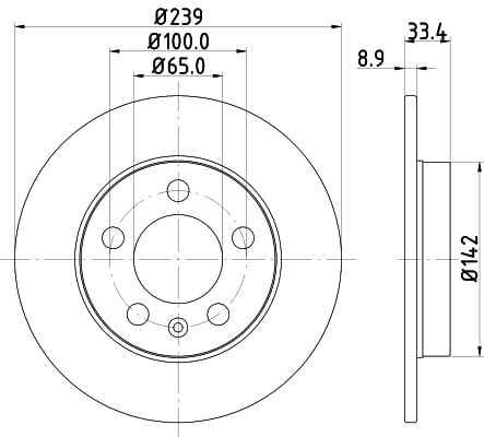 Brake Disc HELLA PAGID 8DD 355 107-461