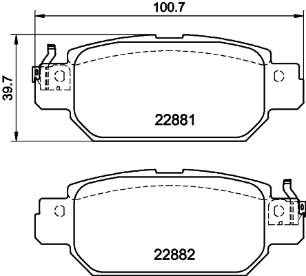 Brake Pad Set, disc brake HELLA PAGID 8DB 355 040-651
