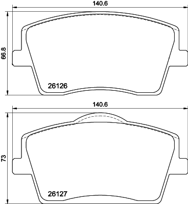 Brake Pad Set, disc brake HELLA PAGID 8DB 355 039-001