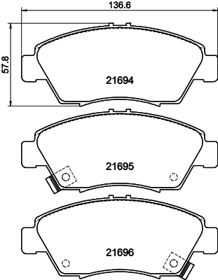 Brake Pad Set, disc brake HELLA PAGID 8DB 355 016-461