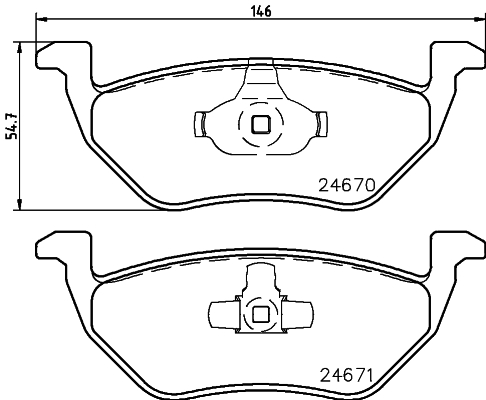 Brake Pad Set, disc brake HELLA PAGID 8DB 355 014-951