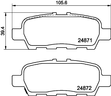 Brake Pad Set, disc brake HELLA PAGID 8DB 355 014-561