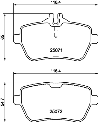 Zestaw klocków hamulcowych, hamulce tarczowe HELLA PAGID 8DB 355 021-511
