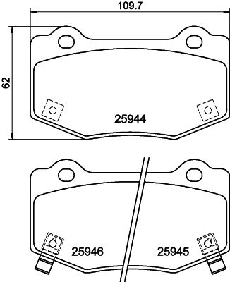 Brake Pad Set, disc brake HELLA PAGID 8DB 355 043-851