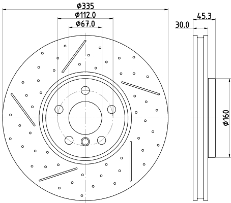Tarcza hamulcowa HELLA PAGID 8DD 355 133-091