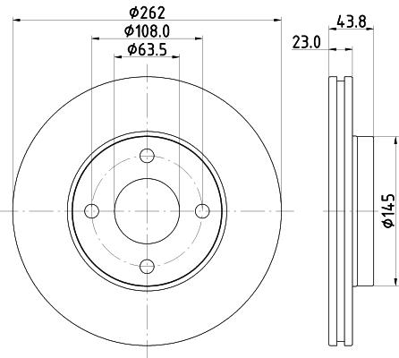 Tarcza hamulcowa HELLA PAGID 8DD 355 126-601