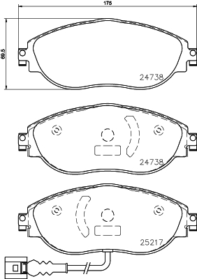 Brake Pad Set, disc brake HELLA PAGID 8DB 355 021-971