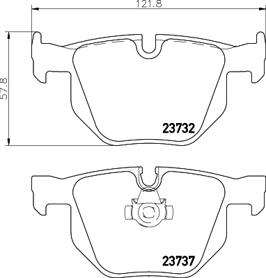 Brake Pad Set, disc brake HELLA PAGID 8DB 355 010-471
