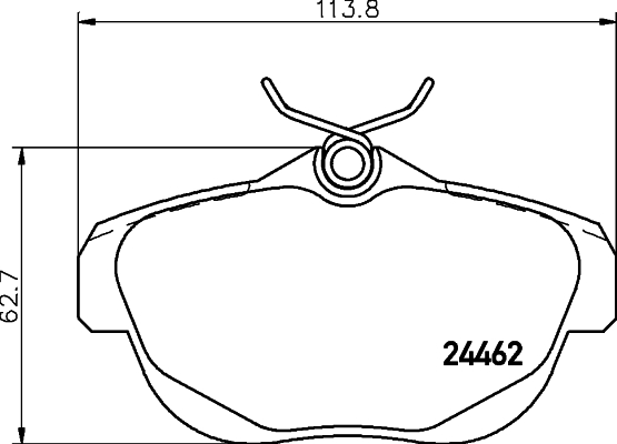 Zestaw klocków hamulcowych, hamulce tarczowe HELLA PAGID 8DB 355 012-881