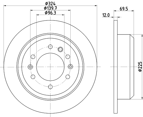 Tarcza hamulcowa HELLA PAGID 8DD 355 114-041