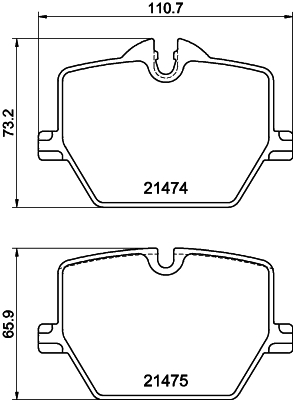 Zestaw klocków hamulcowych, hamulce tarczowe HELLA PAGID 8DB 355 040-601