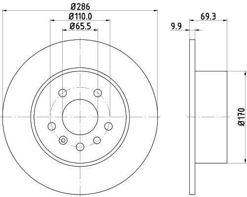 Tarcza hamulcowa HELLA PAGID 8DD 355 104-701
